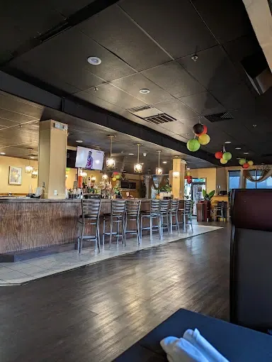 Inside the Fish N Tingz bar and dining room